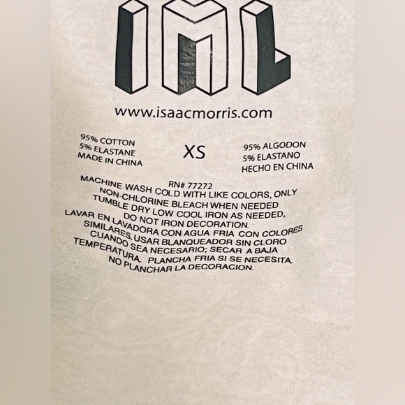 Isaac Morris Women's Size XS Blue Indigo Bandana Graphic Bodysuit - Picture 8 of 12